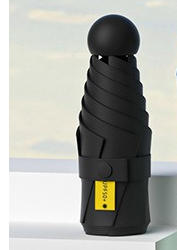 зонт черный механика пять сложений без футляра 8 спиц