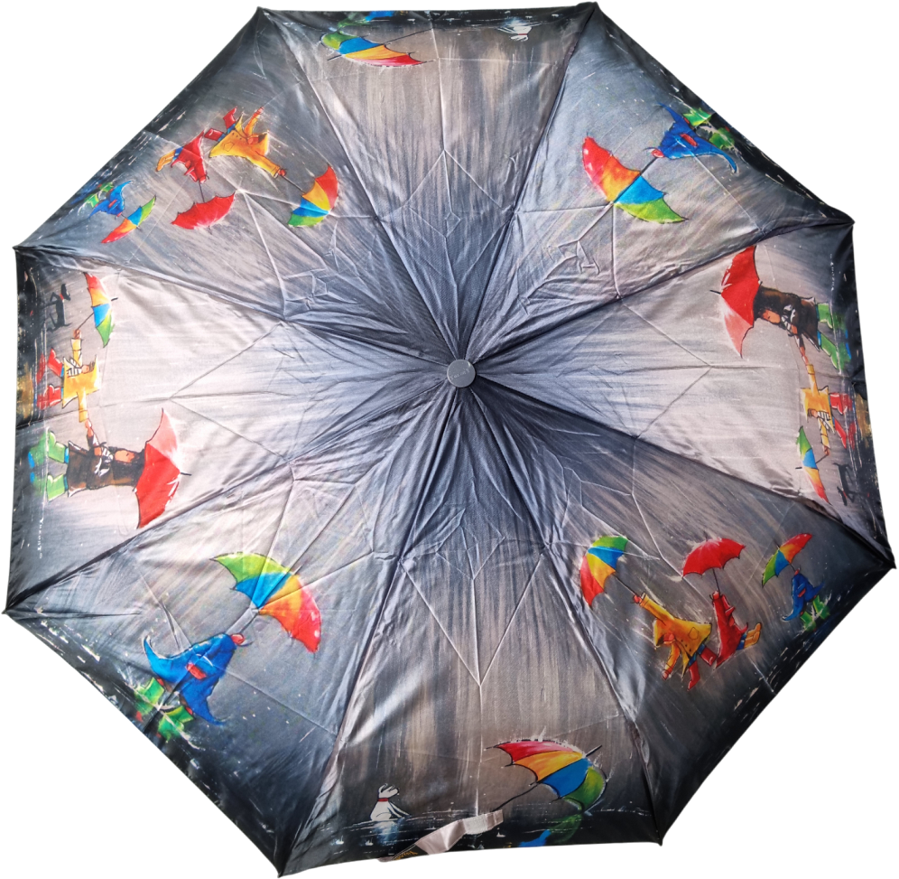 зонт женский автомат дети дождь собаки коричневый 8 спиц антиветер