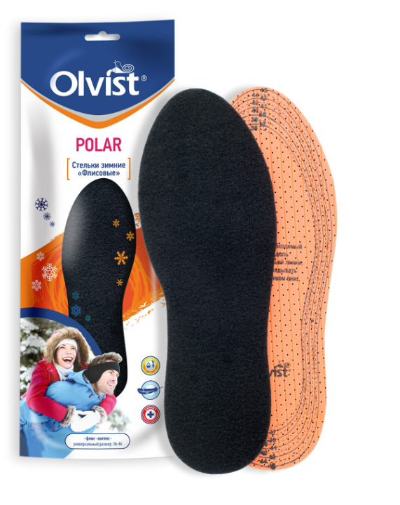 olvist стельки polar флис латекс зима									