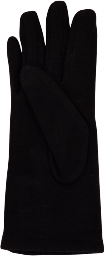 перчатки женские текстиль без подкладки 6,5-8,5 черные три пуговицы