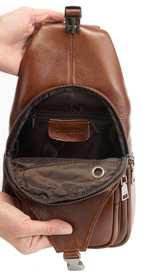 сумка-мессенджер натуральная кожа corvetto