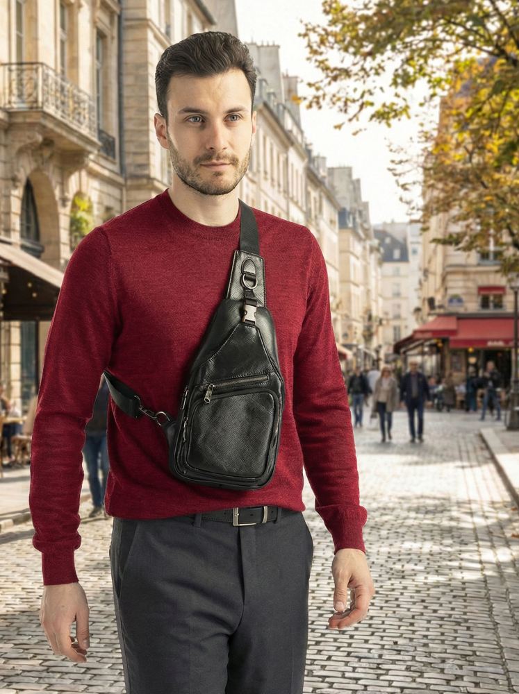 сумка-мессенджер натуральная кожа corvetto