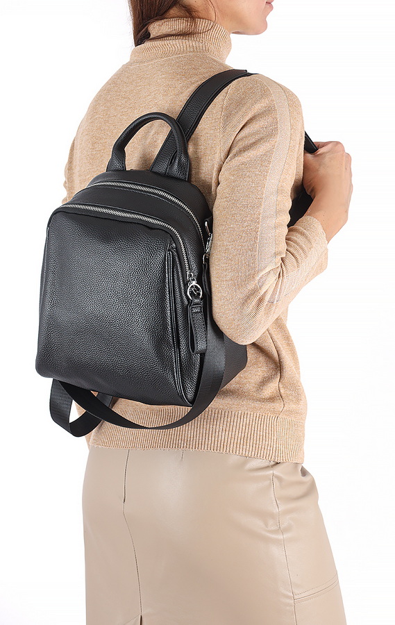 женский рюкзак-сумка натуральная кожа debura madrid