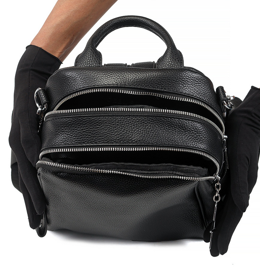 женский рюкзак-сумка натуральная кожа debura madrid