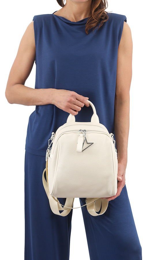 женский рюкзак-сумка натуральная кожа debura madrid