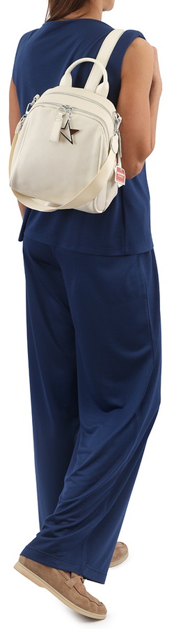 женский рюкзак-сумка натуральная кожа debura madrid