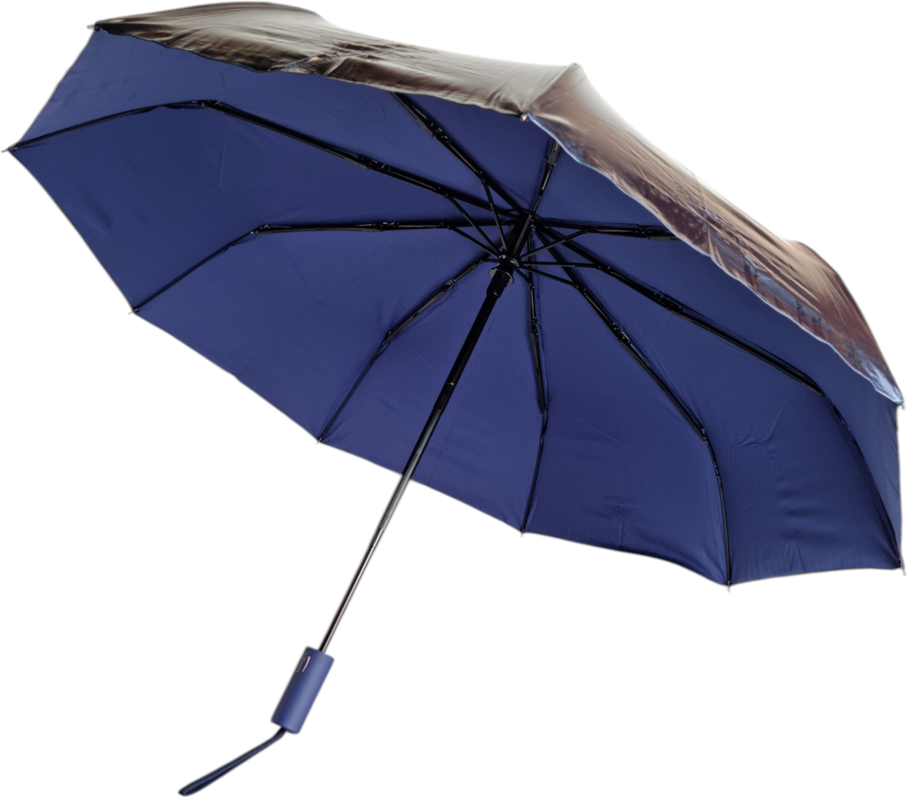зонт автомат синий переливы света 9 спиц антиветер