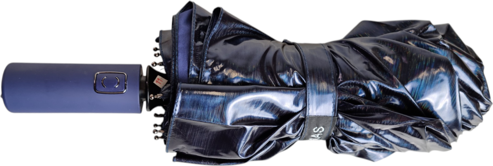 зонт автомат синий переливы света 9 спиц антиветер