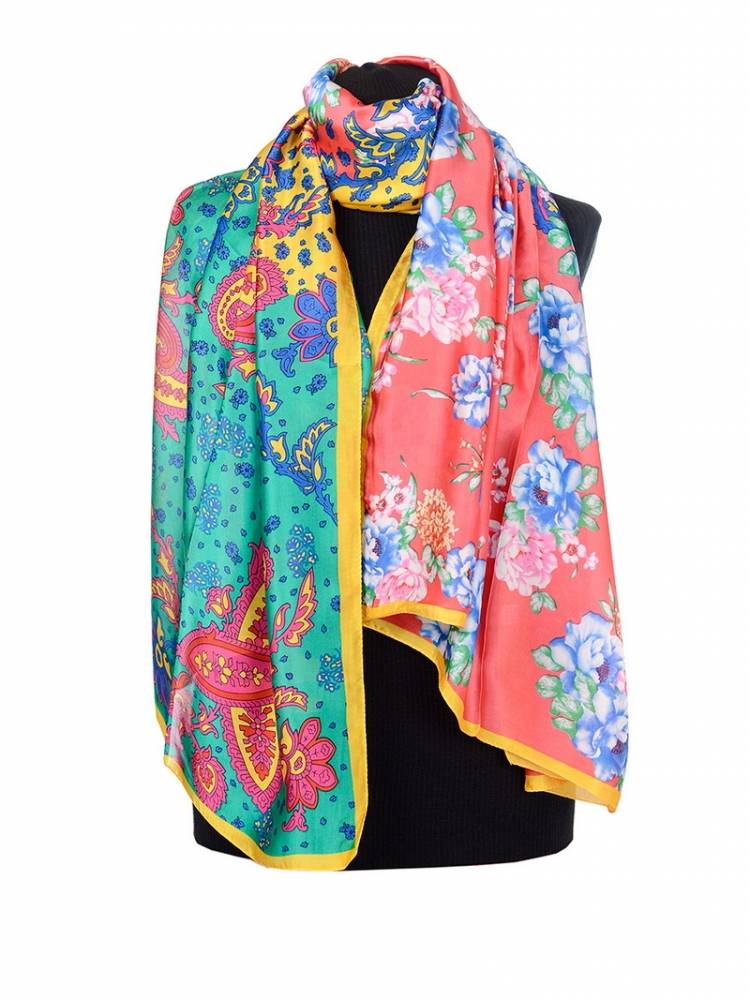 палантин 90*180 см шелк/вискоза