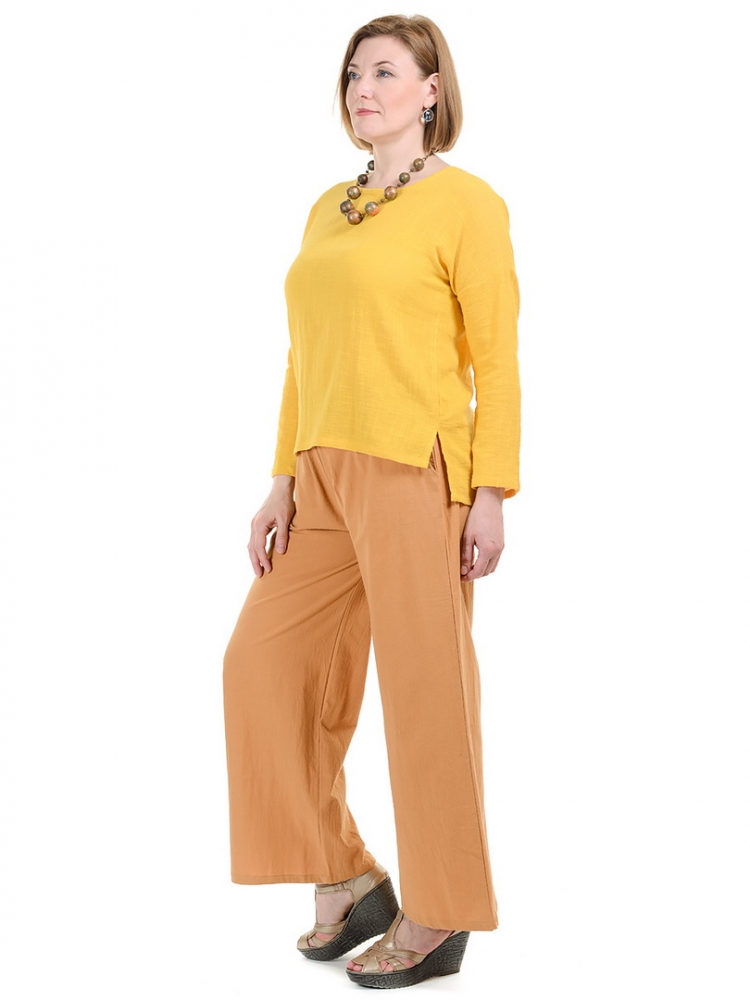 кофта 100% лен длинный рукав корея