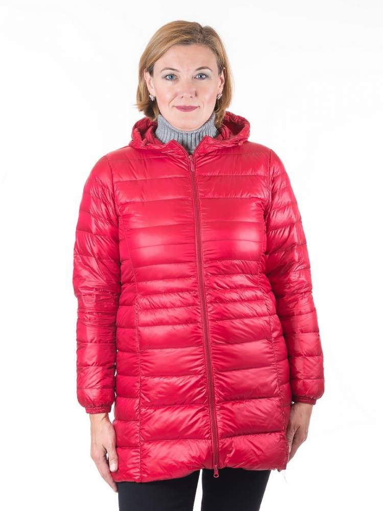 ультралёгкая пуховая куртка длинная  l(42)-7xl(58) 