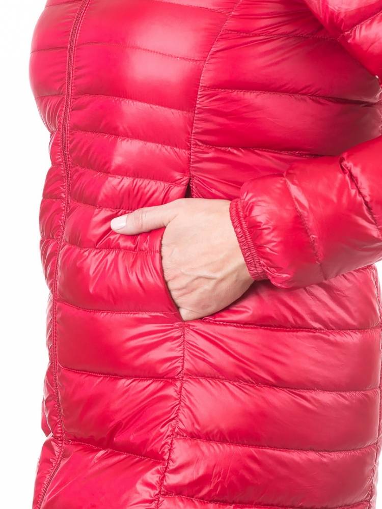 ультралёгкая пуховая куртка длинная  l(42)-7xl(58) 