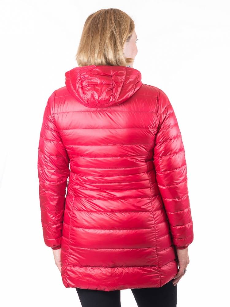 ультралёгкая пуховая куртка длинная  l(42)-7xl(58) 