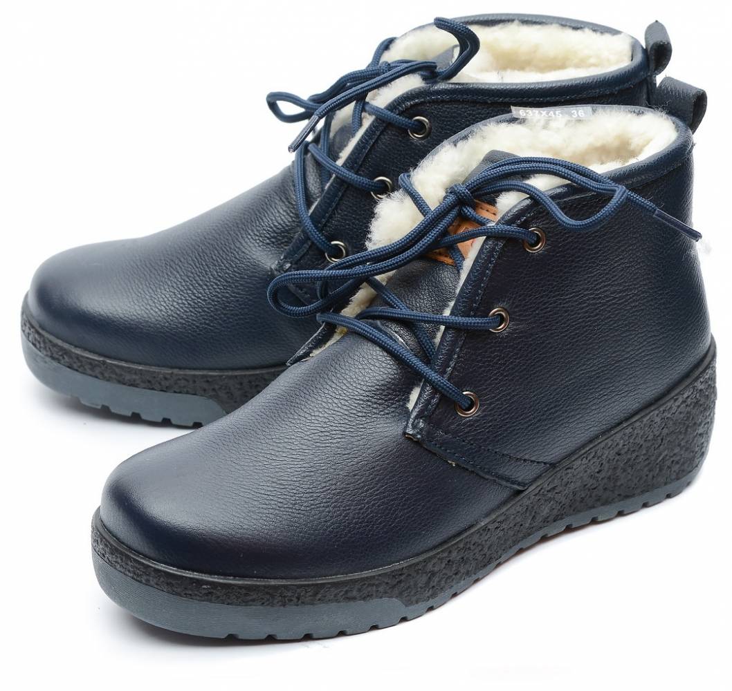 женские ботинки натуральная кожа натуральный мех gugu германия