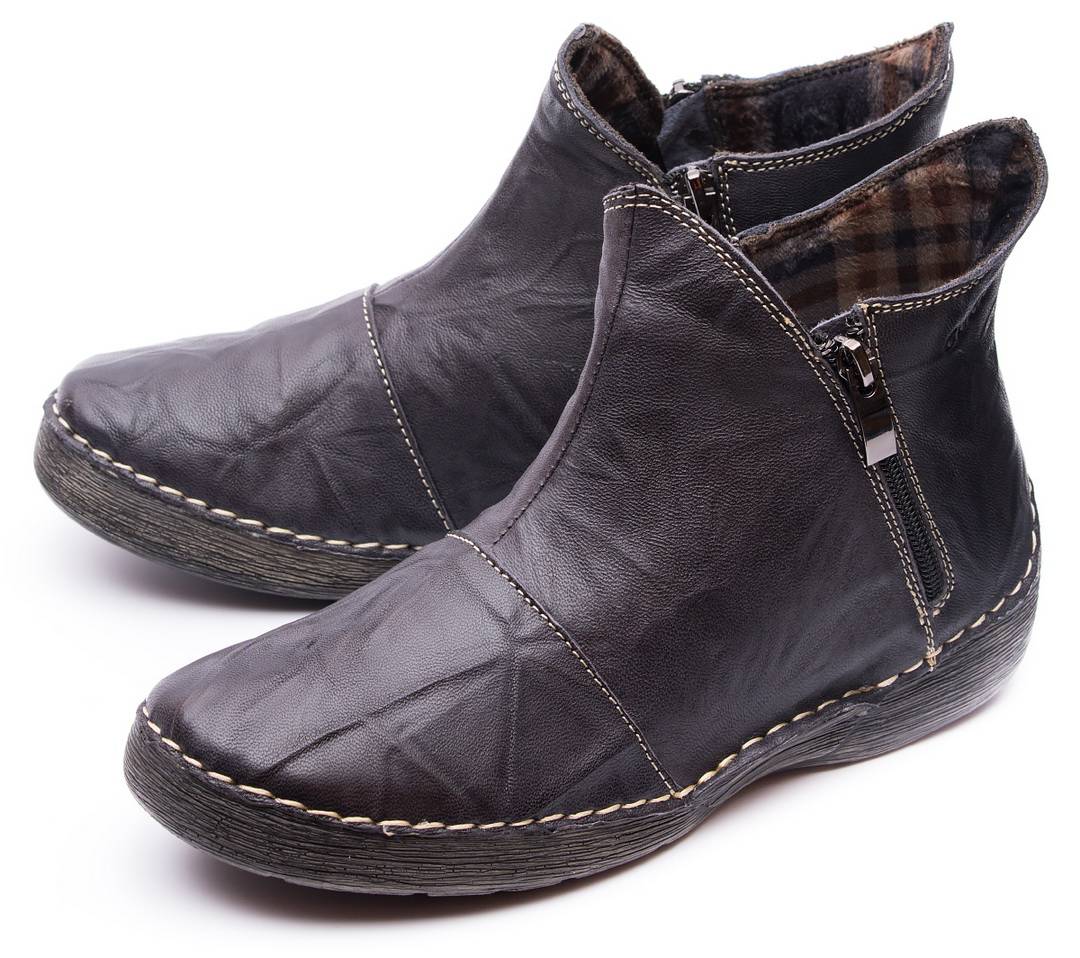 женские ботинки натуральная кожа/байка германия