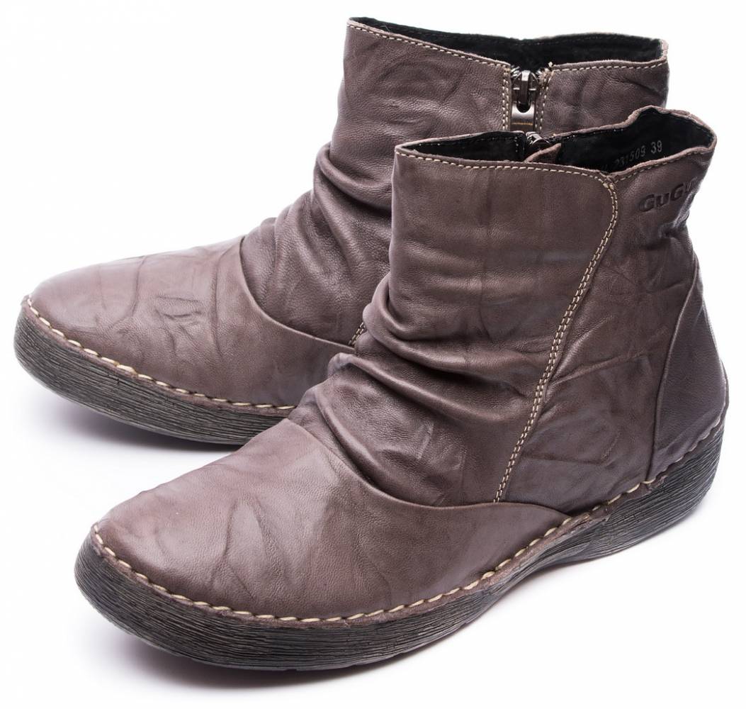 женские ботинки  натуральная кожа/байка gugu германия