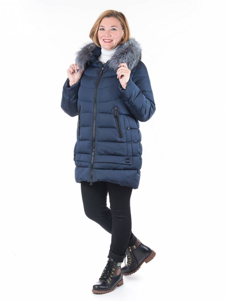 полупальто холофайбер/ чернобурка