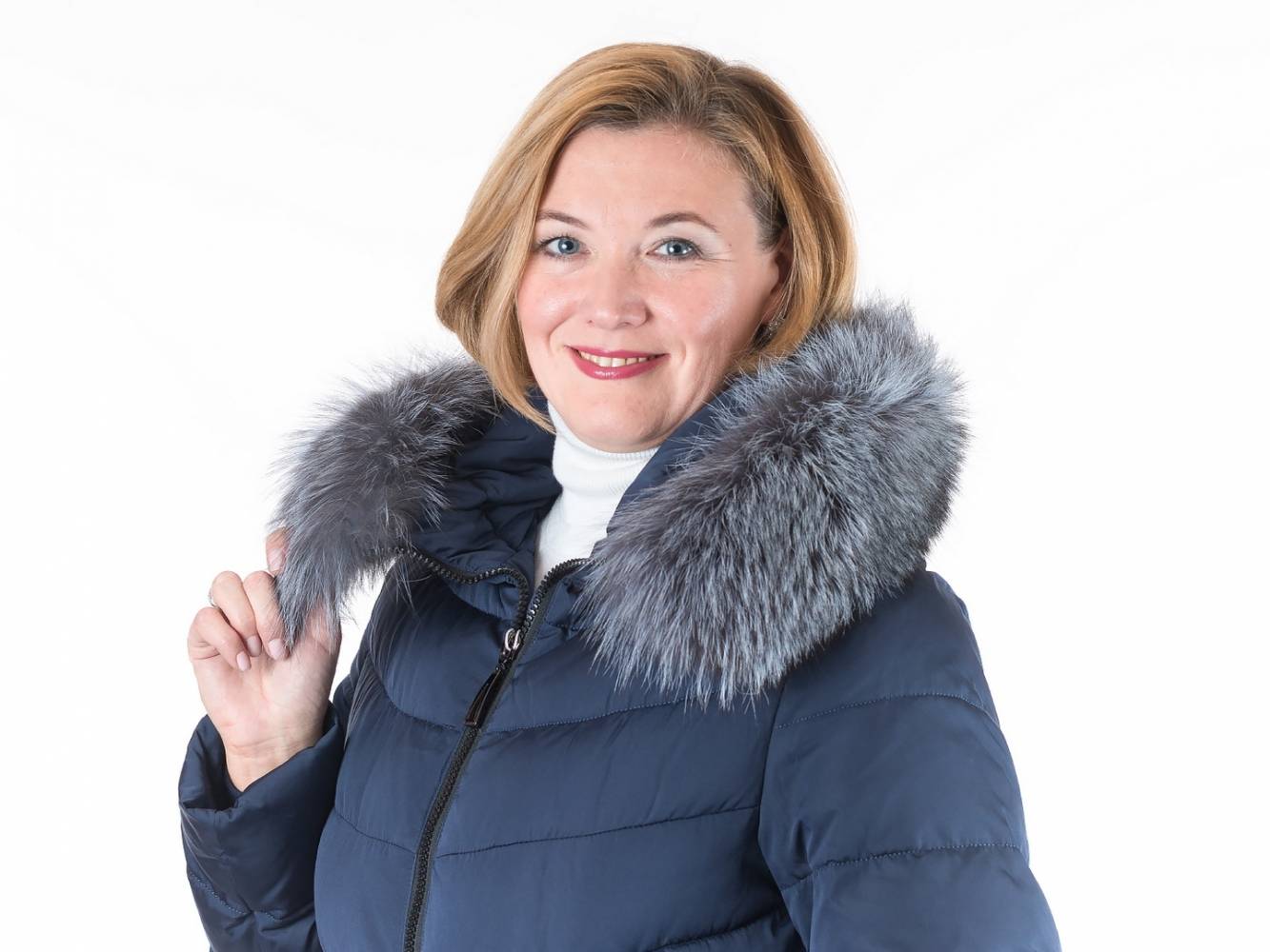 полупальто холофайбер/ чернобурка