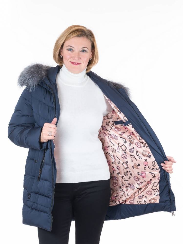 полупальто холофайбер/ чернобурка