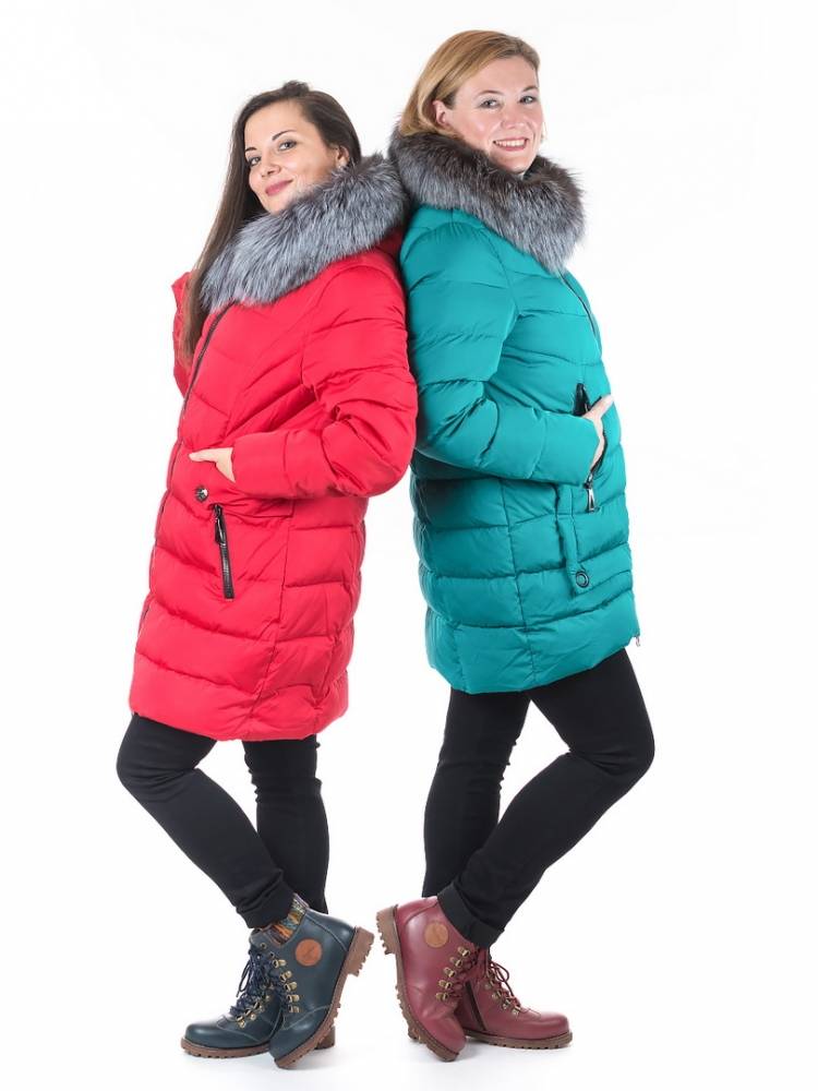 полупальто холофайбер/ чернобурка