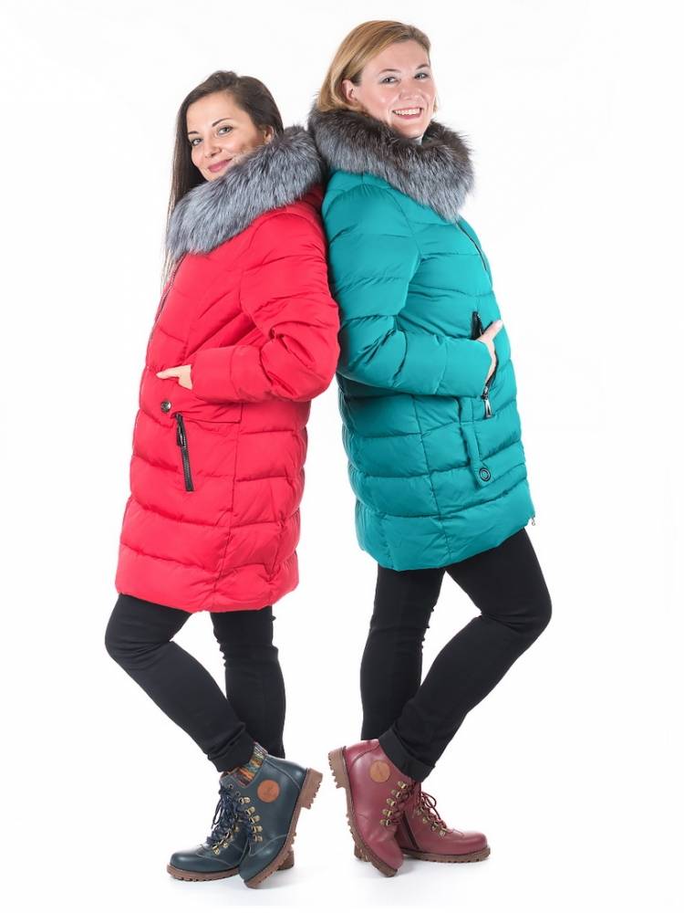 полупальто холофайбер/ чернобурка