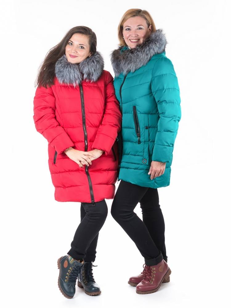 полупальто холофайбер/ чернобурка