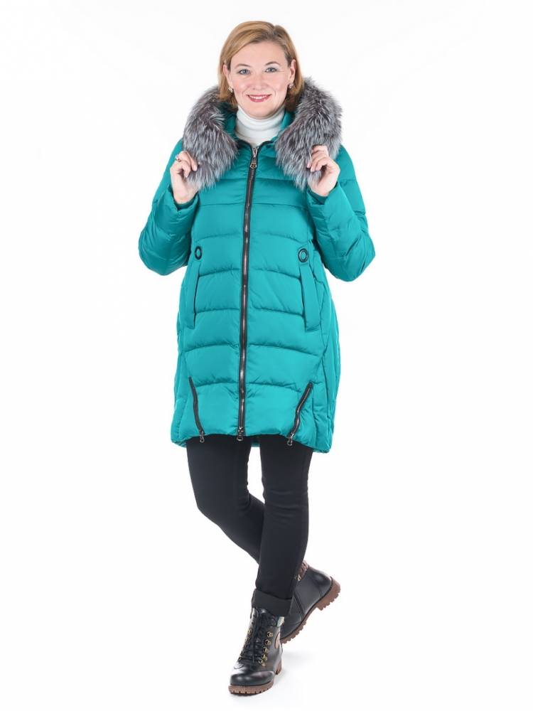 полупальто холофайбер/ чернобурка