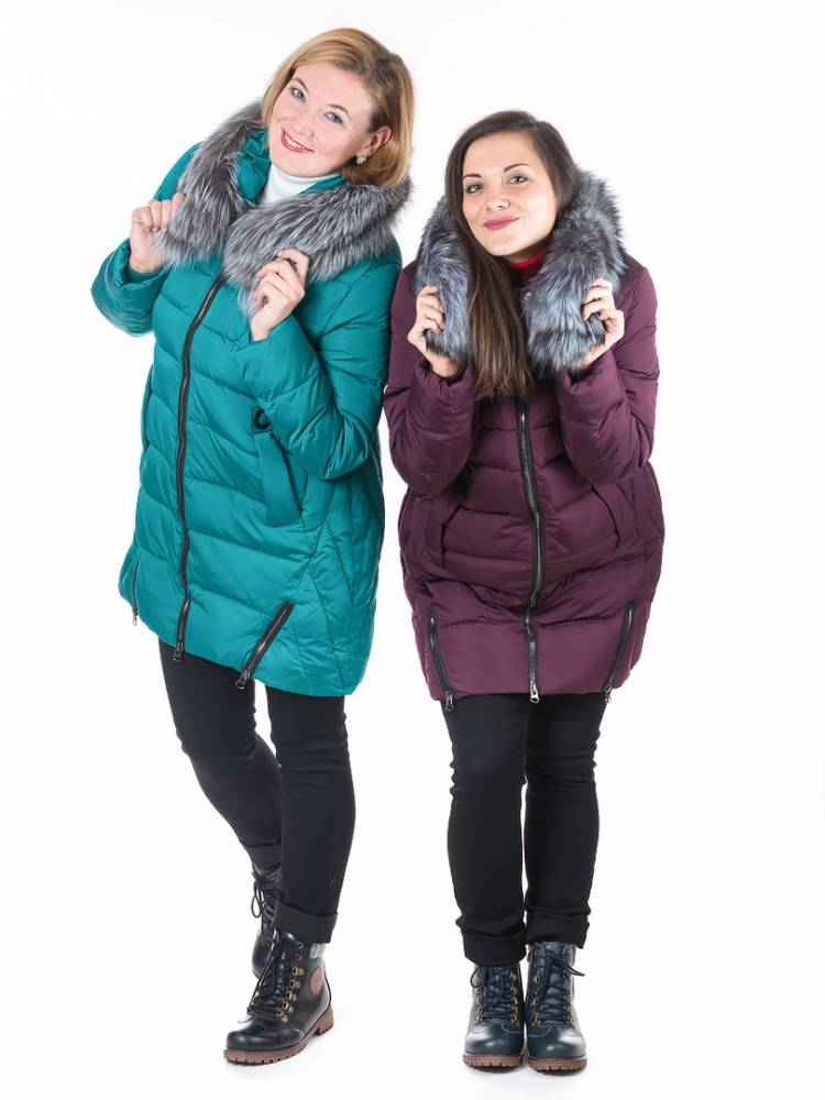 полупальто холофайбер/ чернобурка