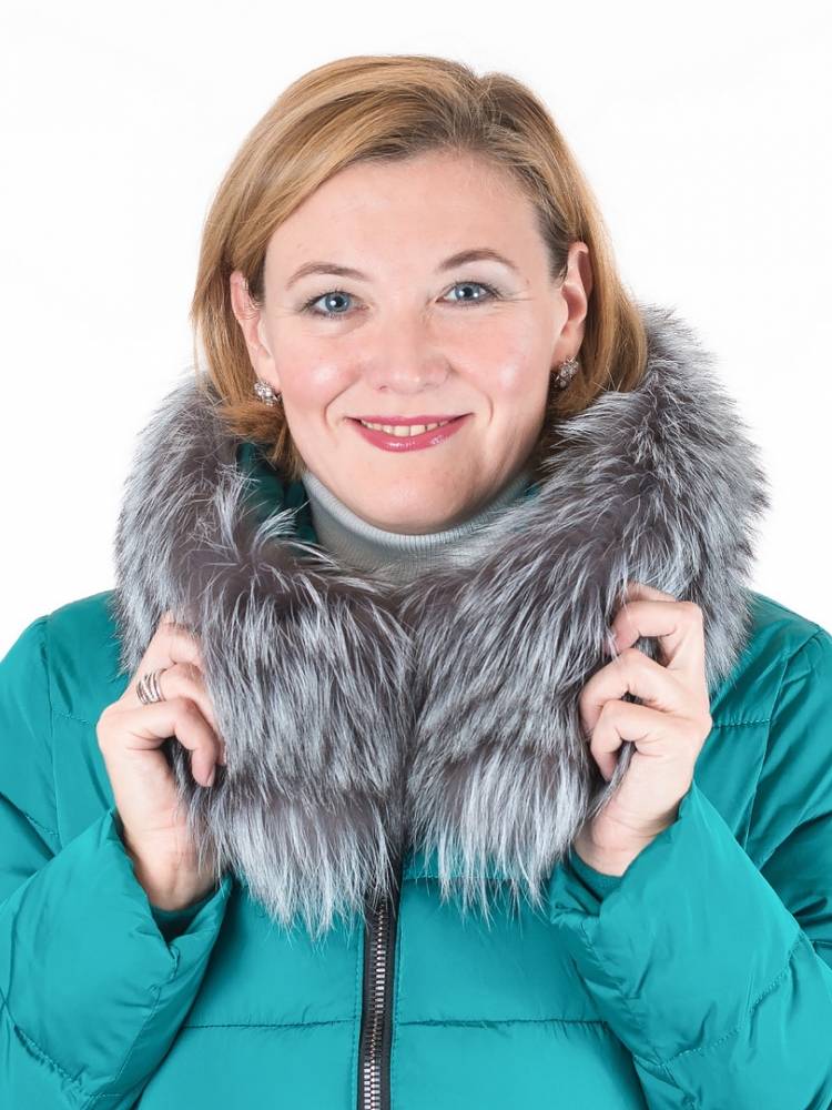 полупальто холофайбер/ чернобурка