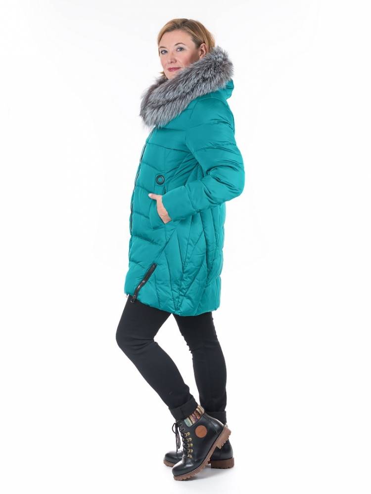 полупальто холофайбер/ чернобурка