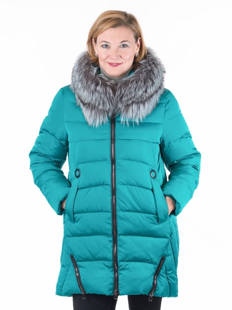 полупальто холофайбер/ чернобурка