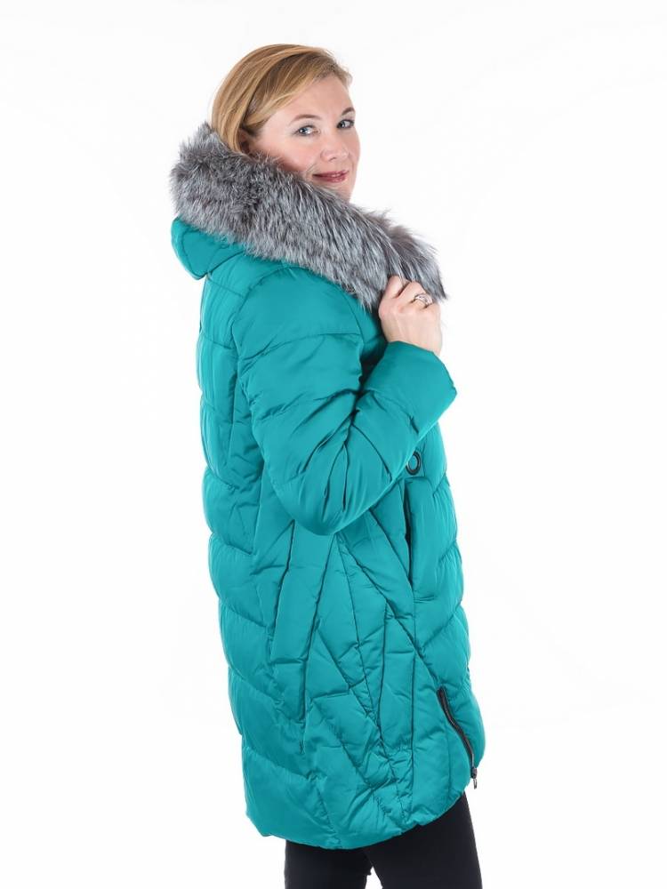 полупальто холофайбер/ чернобурка