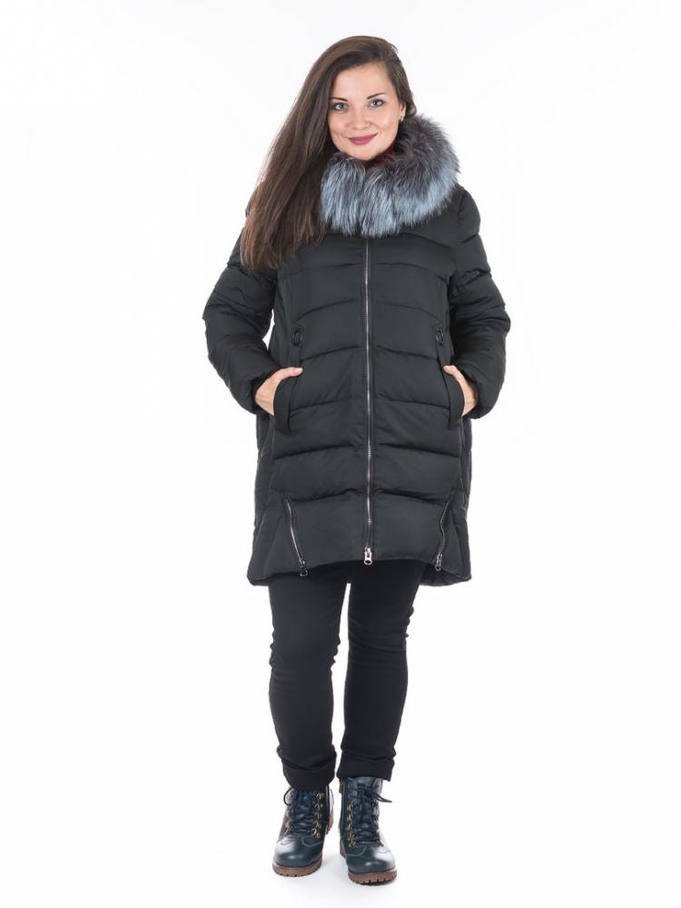 полупальто холофайбер/ чернобурка
