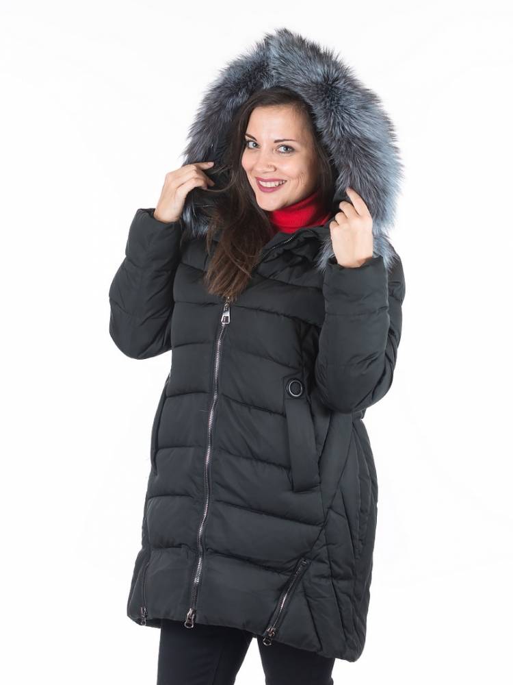 полупальто холофайбер/ чернобурка