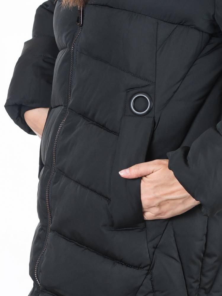 полупальто холофайбер/ чернобурка