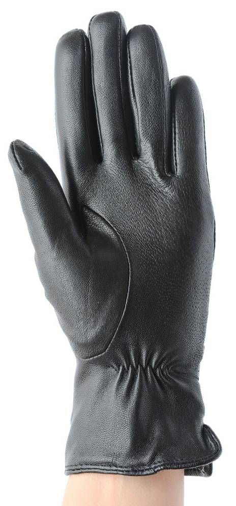 женские перчатки кожа ягненка / мех