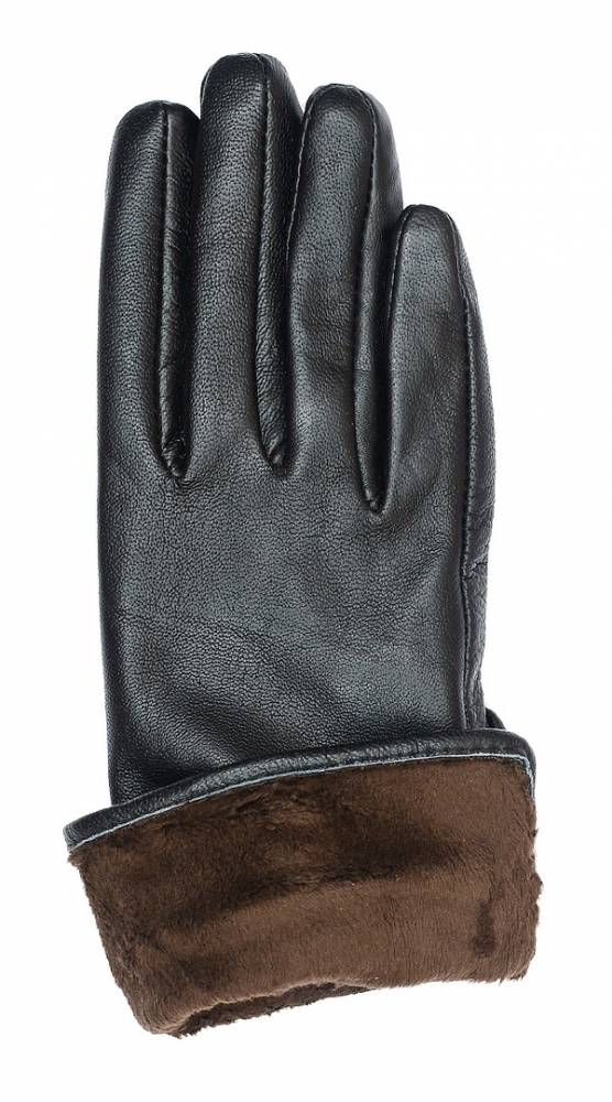 женские перчатки кожа ягненка / мех