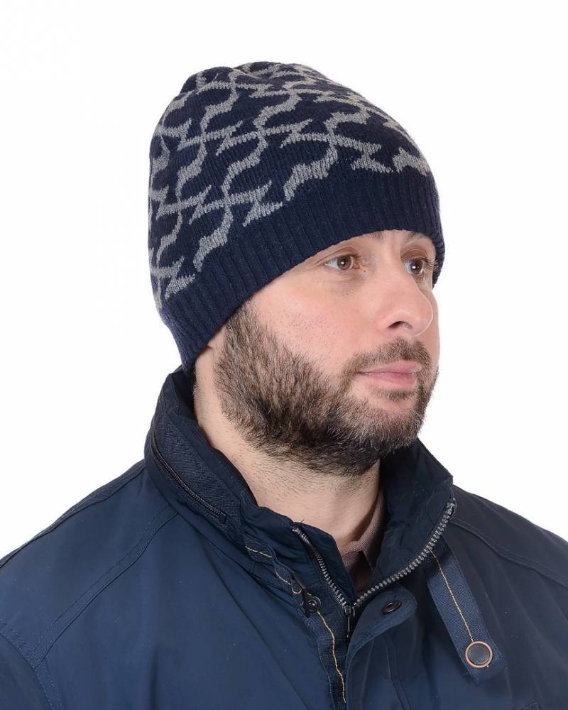 мужская шапка двойная / шерсть