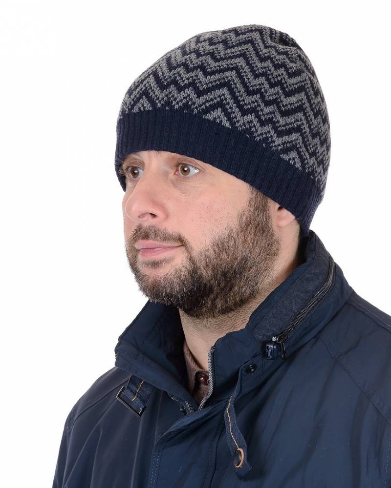 мужская шапка двойная / шерсть