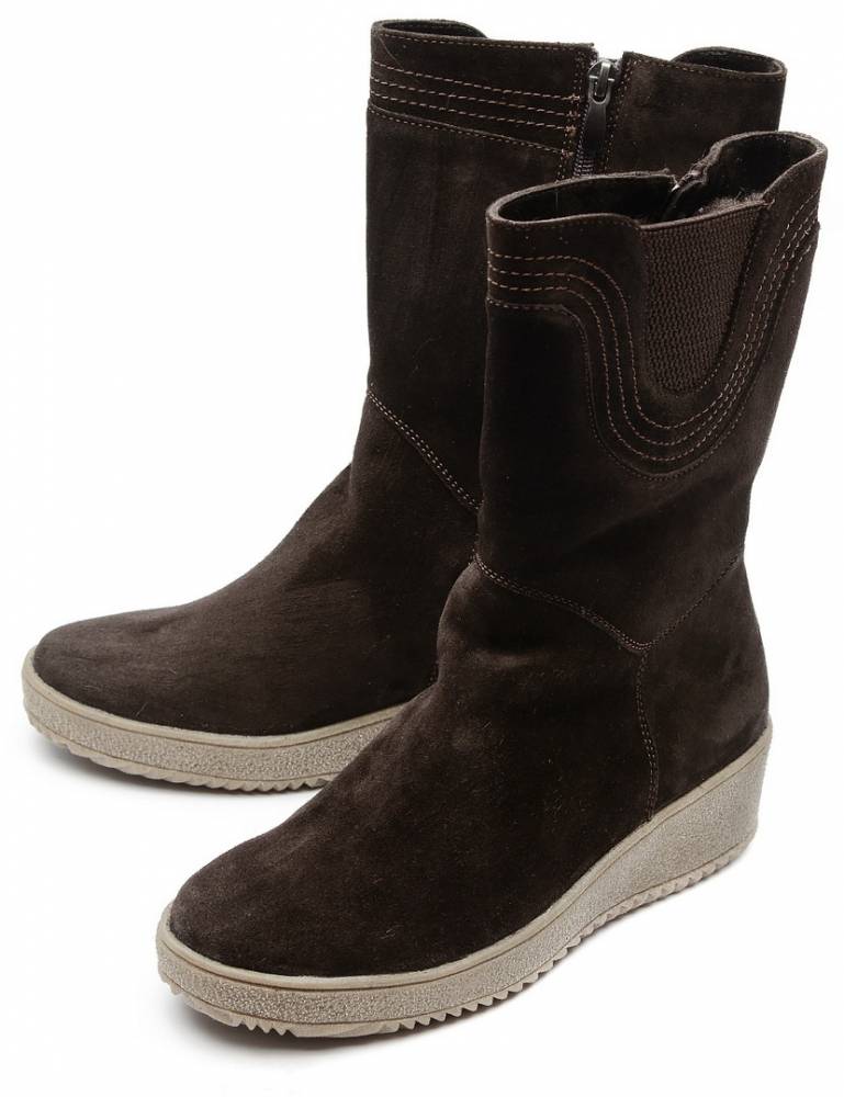 женские сапоги натуральная кожа(замша) /шерсть эго беларусь