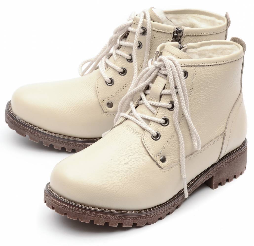 женские ботинки натуральная кожа натуральный мех gugu германия