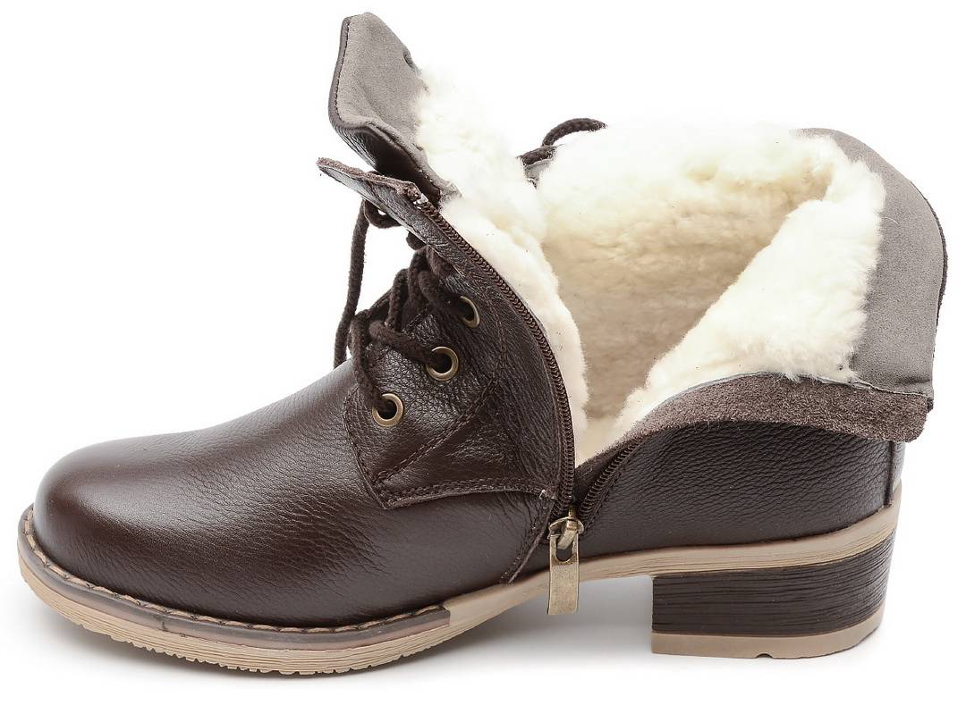 женские ботинки натуральная кожа / 100% шерсть gugu германия