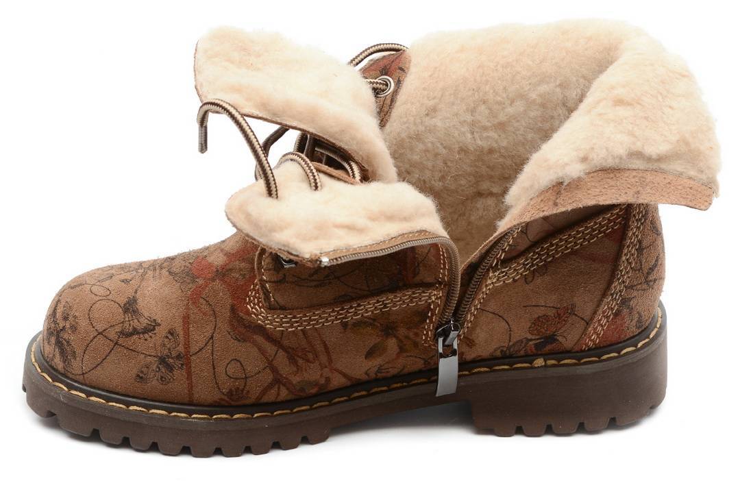 женские ботинки натуральная кожа/ 100% шерсть gugu германия 