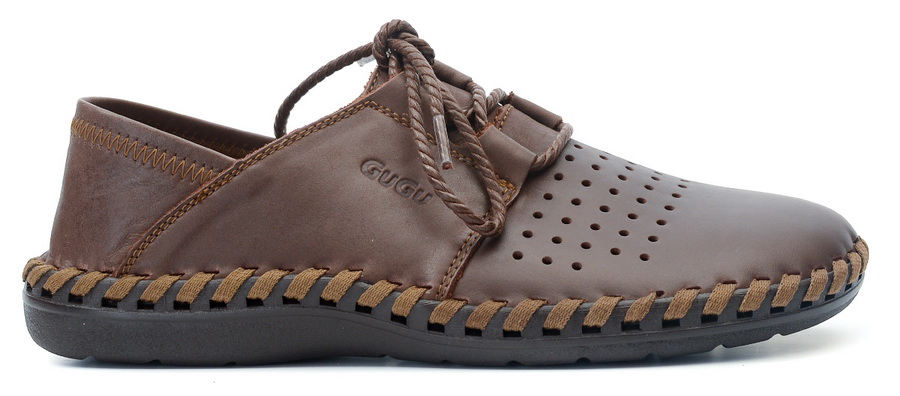 мужские мокасины с перфорацией натуральная кожа gugu германия