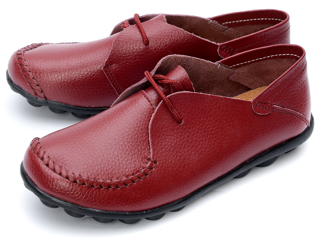 женские мокасины на шнурке натуральная кожа bnf тайвань