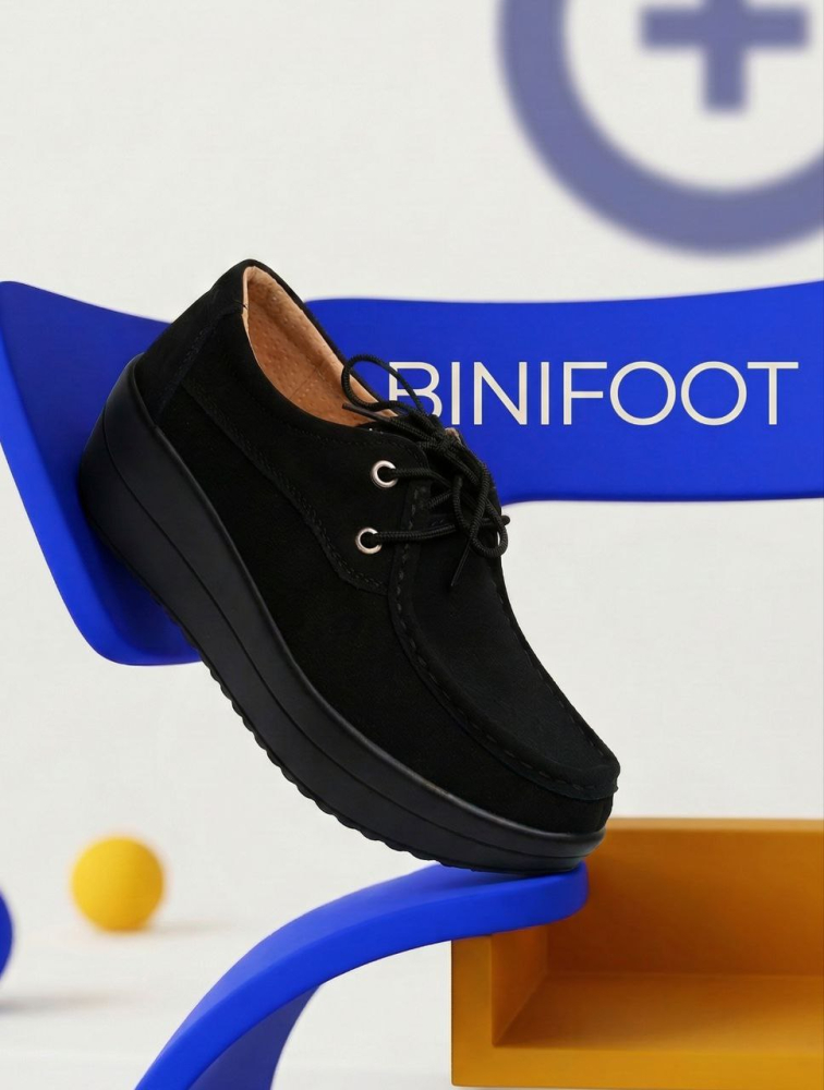 женские мокасины на танкетке натуральная замша binifoot тайвань 