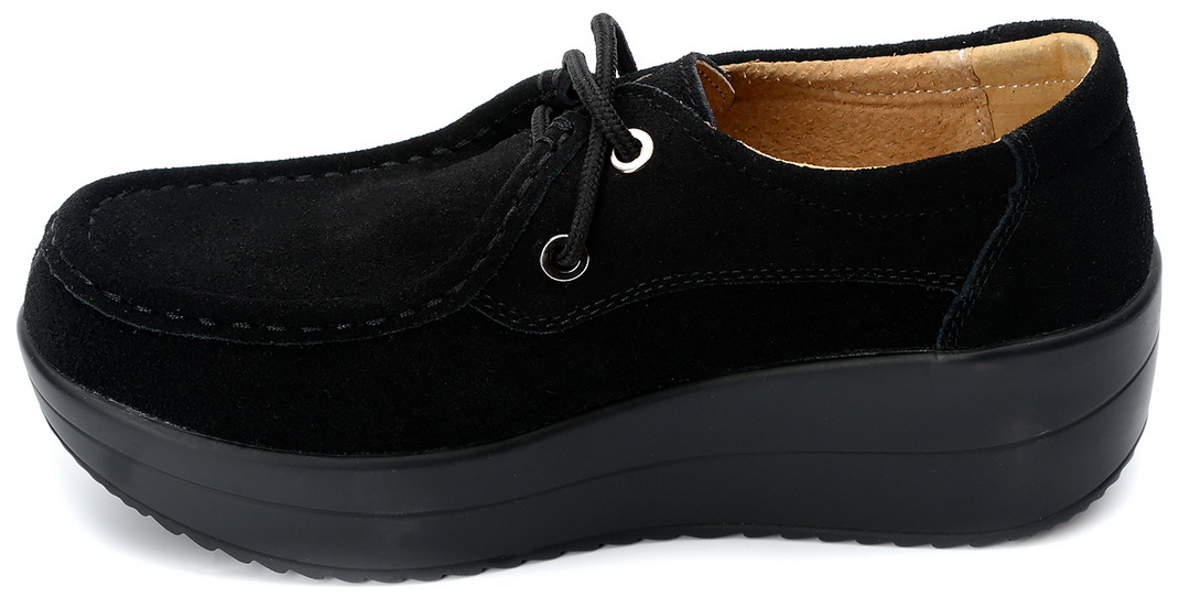 женские мокасины на танкетке натуральная замша binifoot тайвань 