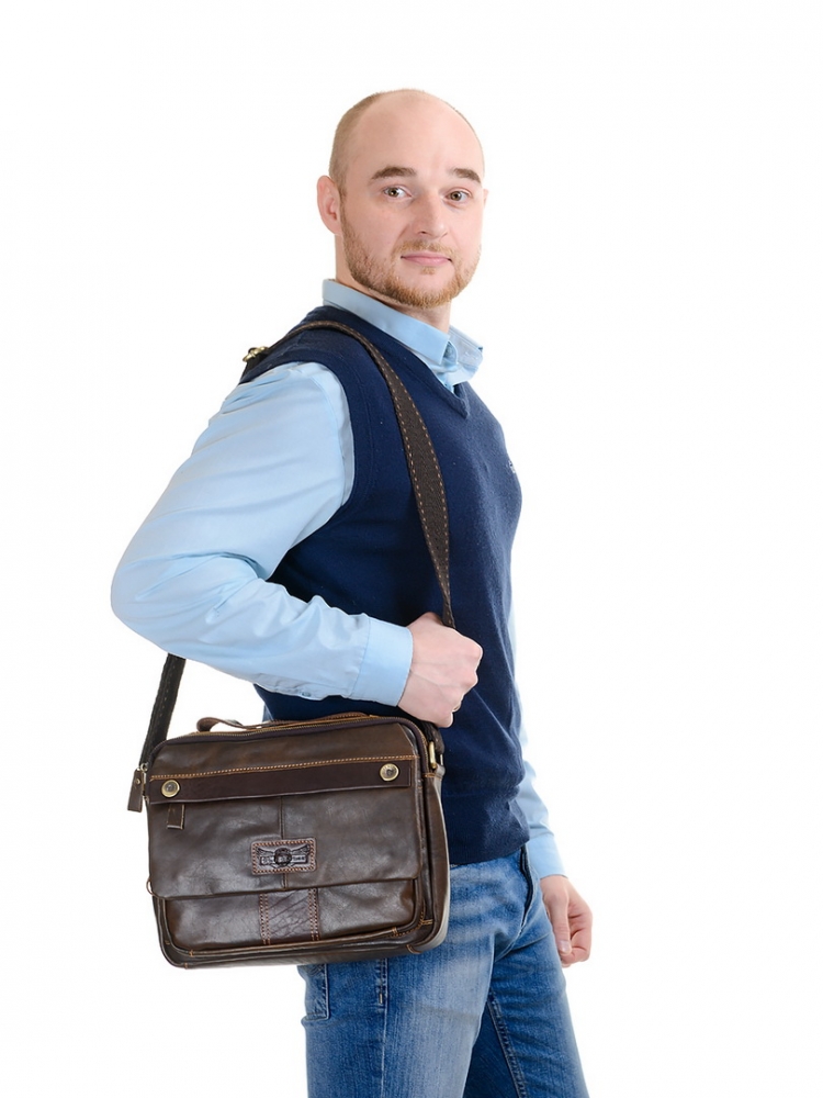 мужской портфель  натуральная кожа ruff ryder австрия