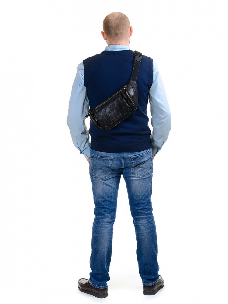 мужская сумка  на пояс натуральная кожа ruff ryder австрия