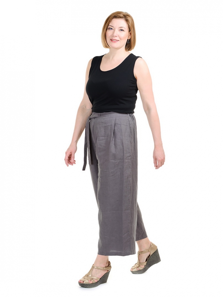 брюки 100% лен pinkpolka  корея